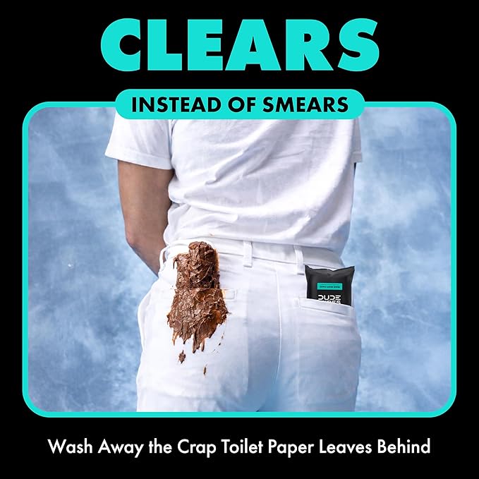 DUDE Wipes Mint Chill Travel Wipes - 6 Packs of 18 (108 Count) - Extra-Large Adult Flushable Wipes - Infused with Tea Tree Oil, Vitamin E, and Aloe - Septic and Sewer Safe