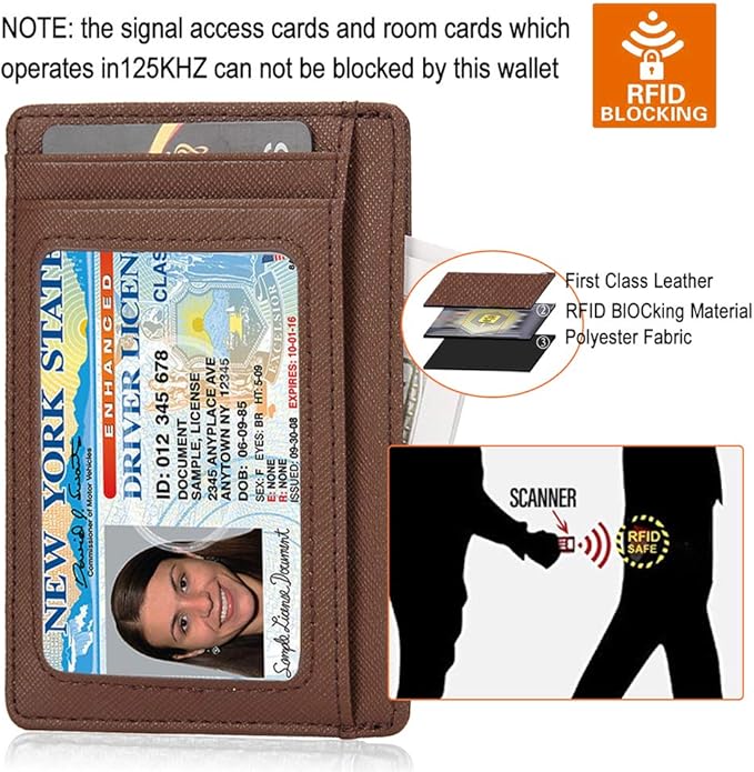 GH GOLD HORSE Slim RFID Blocking Card Holder Minimalist Leather Front Pocket Wallet for Women | Slim, RFID Blocking, Minimalist, Front Pocket