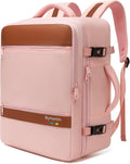 Smart Suitcase-style Laptop Backpack, 25L / 35L Practical Travel Bag for Work, Leisure & Flight, Luggage-Style Commuter Pack (Pink, 25L)