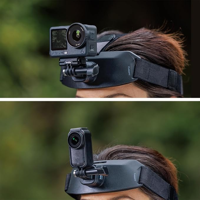 SMALLRIG Head Strap Mount with Magnetic Quick Release One-Click Button Adapter Base Adjustable Fit, for Hero 13/12/11/10/9 Black, for DJI Osmo Action 6/5 Pro/4/3, for Insta360 Ace Pro 2-5724