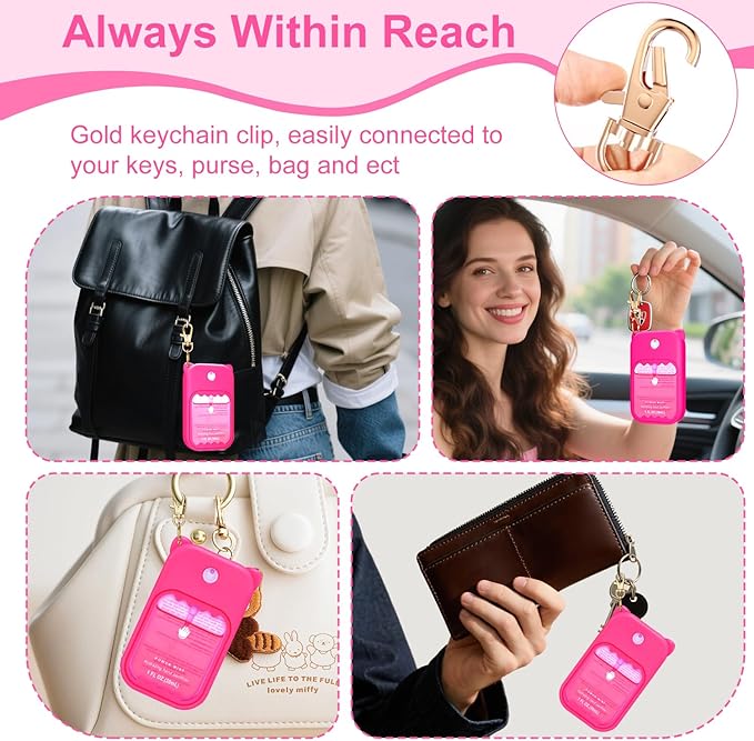 Hand Sanitizer Spray Case for Touchland Silicone Touchland Case Keychain Cute Hand Sanitizer Holder Keychain Compatible with Touch land Power Mist Gentle/Glow Mist