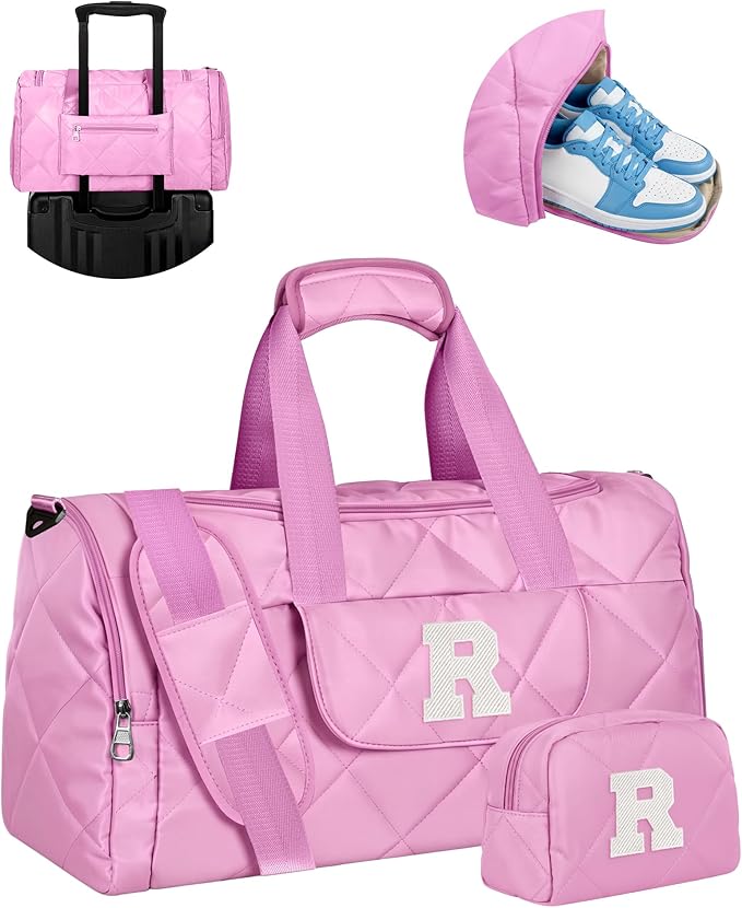 Elilier Dance Bag for Girls, Cheer Gymnastics Ballet Sports Bag, Weekender Bag with Shoe Compartment, Gifts for 8 9 10 11 12 13 14 15 16 17 18 Year Old Girls, Birthday Gifts, Graduation Gifts