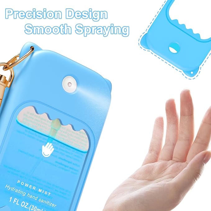 Hand Sanitizer Spray Case for Touchland Silicone Touchland Case Keychain Cute Hand Sanitizer Holder Keychain Compatible with Touch land Power Mist Gentle/Glow Mist