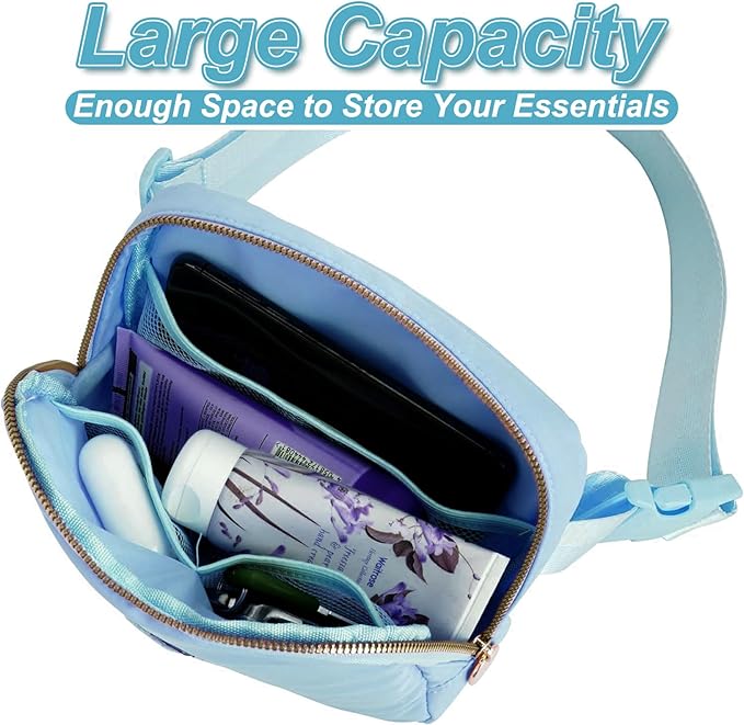 Uygafly Birthday Gifts for 4 5 6 7 8 9 10 11 12 13 Year Old Girls,Graduation Gifts for Teens Kids Daughter Sister Her,Fanny Pack Crossbody Bag Belt Bag Cute Trendy Stuff | Blue,F
