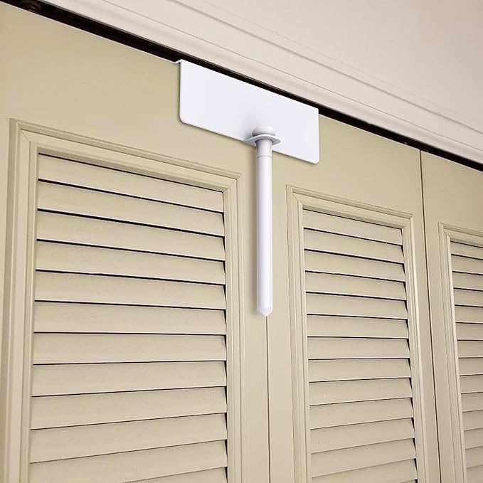 Metal Bifold Door Lock - Double Door Child Safety Locks Keep Toddler, Cats&Dogs Out of Closets, Cabinets, Pantry - No Need Install (1PC)