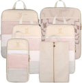 See Through Expandable Compression Packing Cubes, Mesh Travel Packing Cubes for Suitcases, Lightweight Organizers Bag Set for Travel Essentials for Luggage