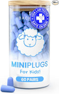 MiniPlugs - Earplugs for Kids (Age 4-9) Skin-Safe Lab Tested Extra Small Ear Plugs for Kids, Children's Ear Plugs for Sleeping, Slim Fit Toddler Earplugs Noise Reduction, Child Concert Protection