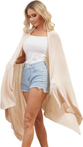 Tencel Cashmere Shawl Wraps for Women,Pashmina Stole Airplane Travel Wool Scarf Blanket Wrap Lightweight UPF 50+