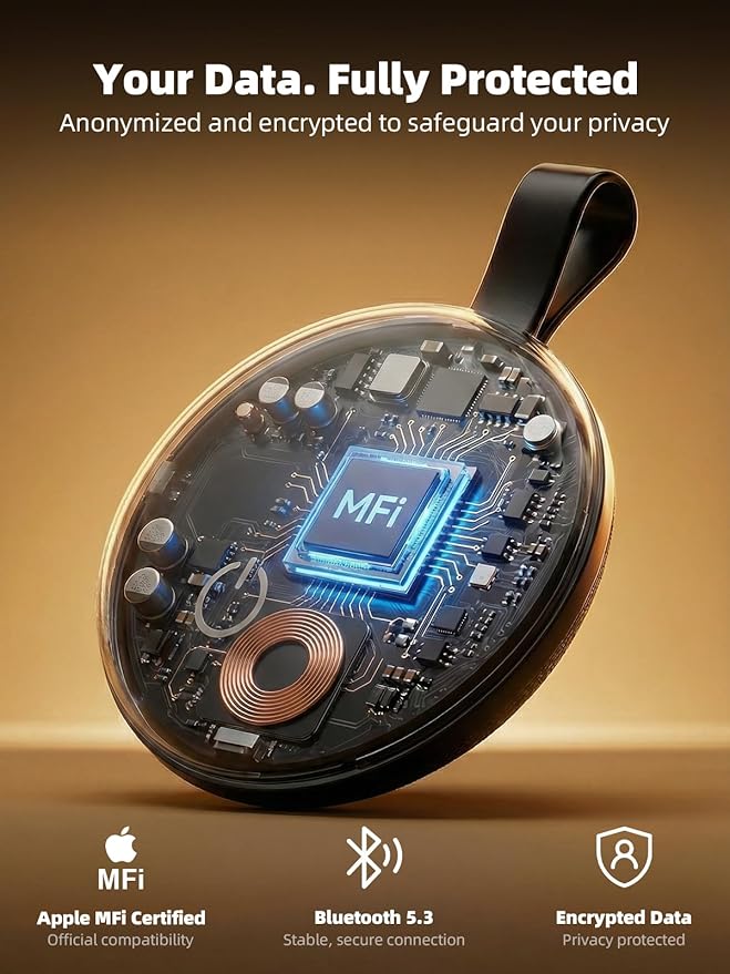Air Tracker Smart Tags iOS & Android-4 Packs, Bluetooth Key Finder Locator with Sound, IP65 Waterproof Tracking Device, Replaceable Battery Item Finder for Luggage, Keys, Wallets, Backpack