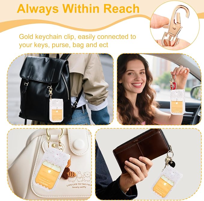 Hand Sanitizer Spray Case for Touchland Silicone Touchland Case Keychain Cute Hand Sanitizer Holder Keychain Compatible with Touch land Power Mist Gentle/Glow Mist