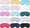 15pcs Sleep Mask for Sleeping-Adjustable Elastic Band Blackout Eye Mask, Soft and Comfortable Eye Sleep Mask, Suitable for Bed, Plane, Long-Distance Ride, Office (Multicolor)