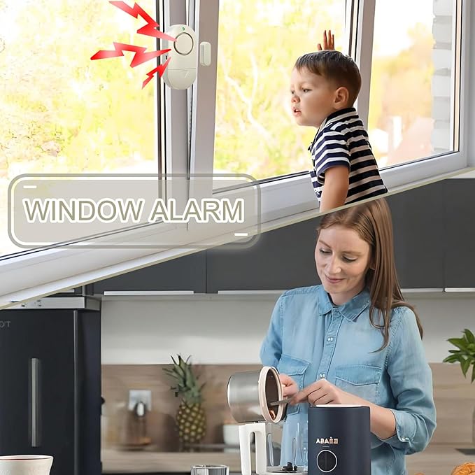 Door Window Alarm, Window Alarms for Home Security, 120DB Loud Door Chime for Store, Ideal for Home, Garage, Apartment, RV(10 Pack)