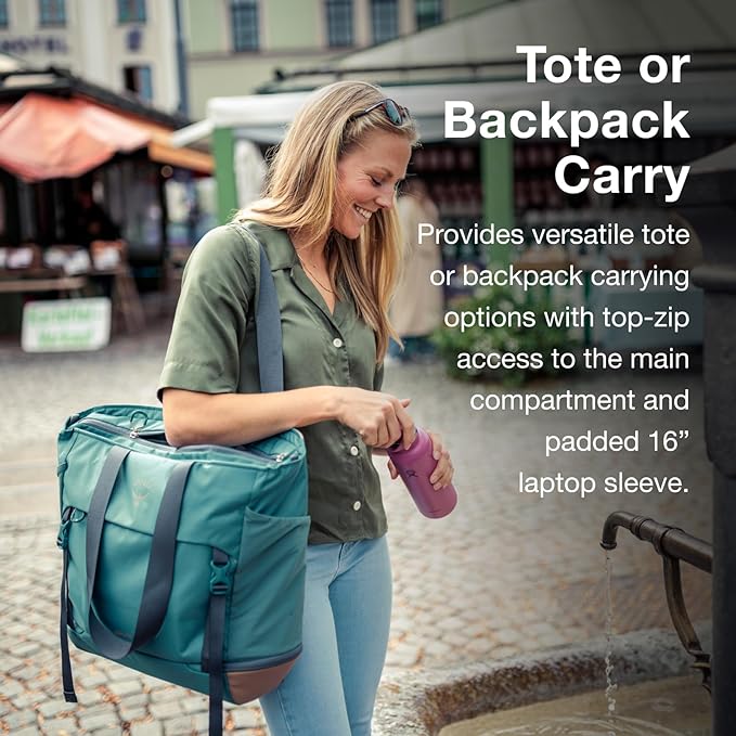 Osprey Daylite Large Tote Weekend Pack - Shoulder or Backpack Carry with Laptop Sleeve & Shoe Compartment