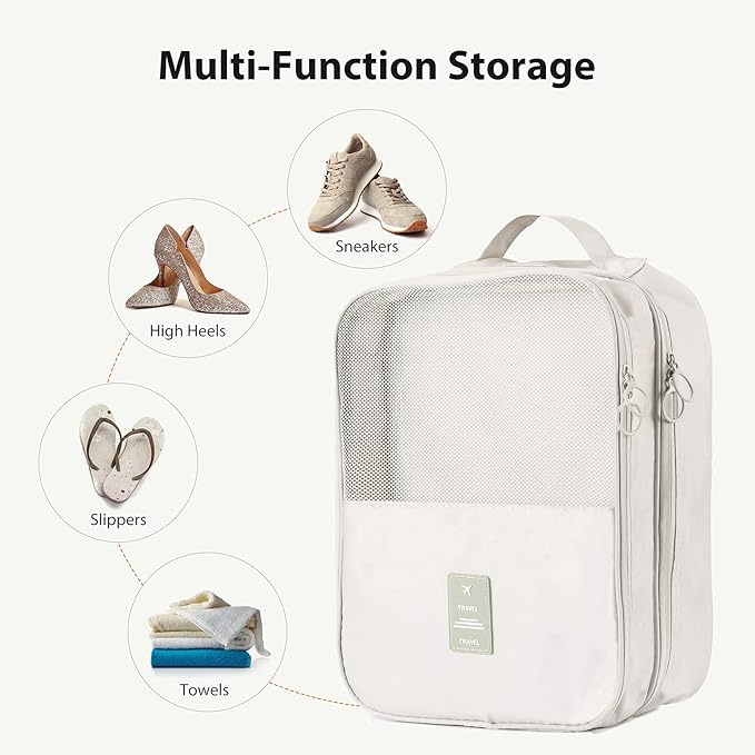 Shoe Bags for Travel,Shoe Bag Holds 3 Pair of Shoes,Shoe Storage Pouch for Travel and Daily Use,Shoe Organizer Travel Essentials for Packing in Suitcase,Waterproof