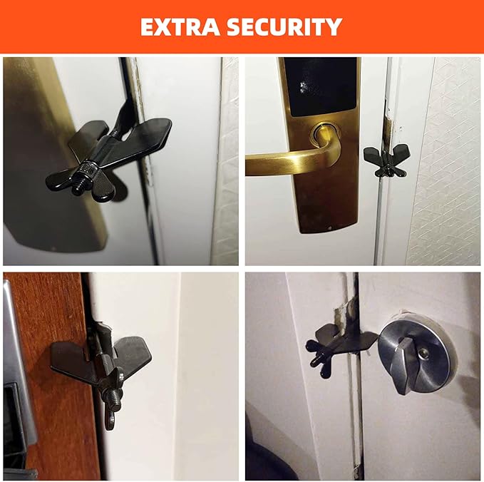 1 PCS Portable Door Lock,Door Lock,Home Security Door Locker Travel Lockdown Locks for Additional Safety and Privacy Protion,Door Lock Security Devices,for Home Hotel School Apartment