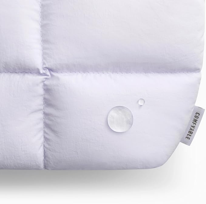 Comfyable Puffy Electronics Organizer Travel Case, Cute Tech Pouch for Women Men, Cable Storage Bag for Charger, Phone, Power Bank, Cord, Compact Tech Accessories Pouch, Lavender