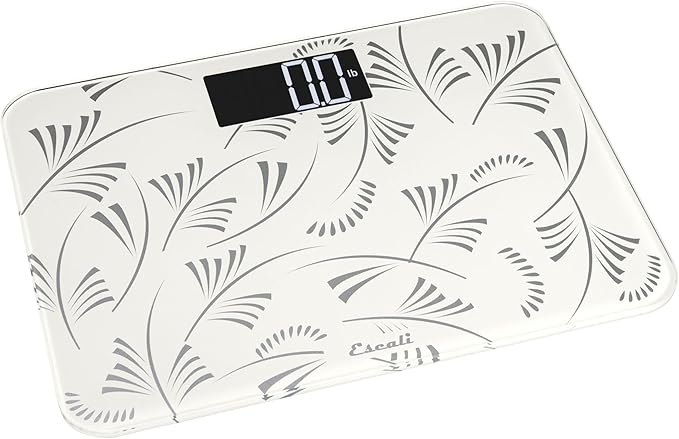 Escali Compact Digital Bathroom Travel Scale for Body Weight with Small Space-Saving Platform and High Capacity of 400 lb, Batteries Included
