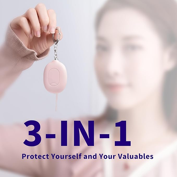 Door Stopper Security Alarm, Door Stopped Alarm When Opened, 130dB Loud Portable Vibration Sensor Door Stop Alarm with LED Flashing, USB Rechargeable for Travel Hotel Home Apartment Safety