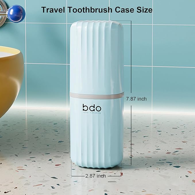 Toothbrush Travel Case & Travel Soap Holder Dish Tray Set of 2, Portable Clear Toothbrush Holders with Cover Leakproof Bar Soap Holder for Traveling School Camping Business Bathroom