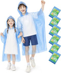 Hitituto Rain Ponchos Family Pack Kids– 6/12/24 Pack Disposable Poncho with Hood, Clear & Assorted Colors, Home Survival Kits