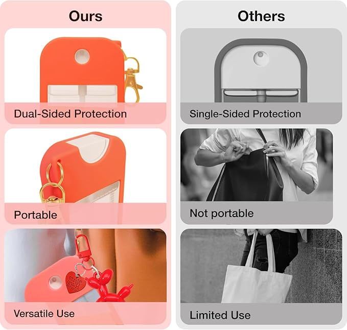 Silicone Case Compatible with Touchland Hand Sanitizer Spray, Protective Case for Power Mist and Glow Mist 1 fl oz