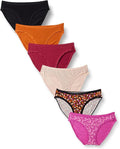 Amazon Essentials Women's Breathable Cotton Bikini Brief Underwear with Full Coverage, Multipacks