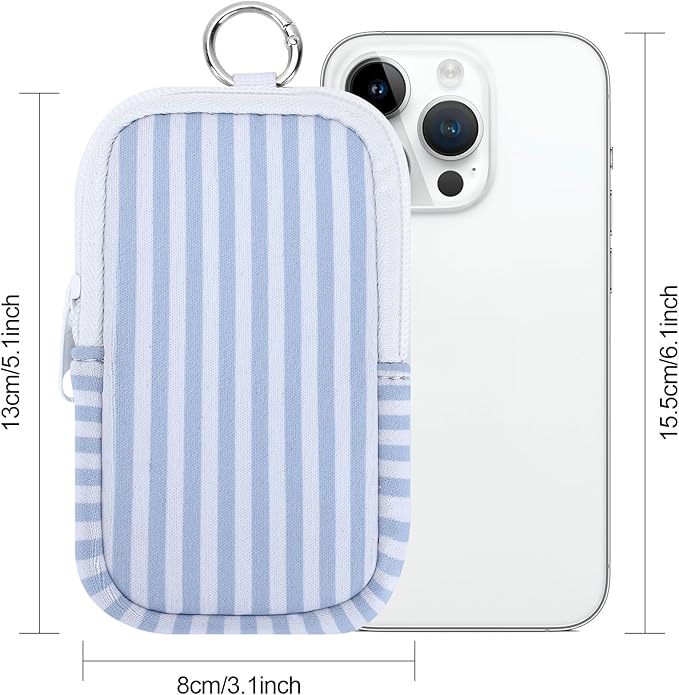 Hand Sanitizer Spray Case,Compatible with Popular Sanitizers,Zipper Pouch for Hand Sanitizer,Cute Fashion Accessories with Snap Hook for Glow Mist and Power Mist 1FL OZ,Suitable for Outdoor(Stripes)