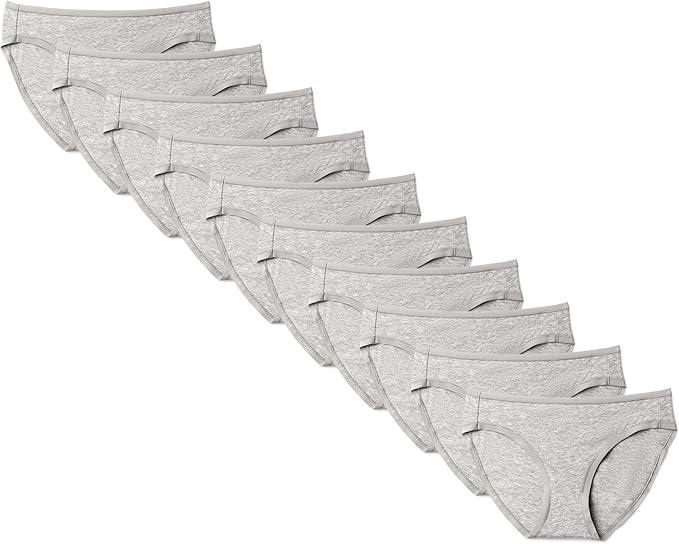 Amazon Essentials Women's Breathable Cotton Bikini Brief Underwear with Full Coverage, Multipacks
