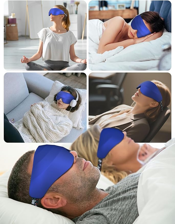 Sleep Mask for Side Sleeper Women Men, EVA BELLE Eye Mask for Sleeping Light Blocking, 3D Sleeping Mask Blackout, Soft Breathable Eye Shade Cover with Adjustable Elastic Strap for Travel Home Nap Rest