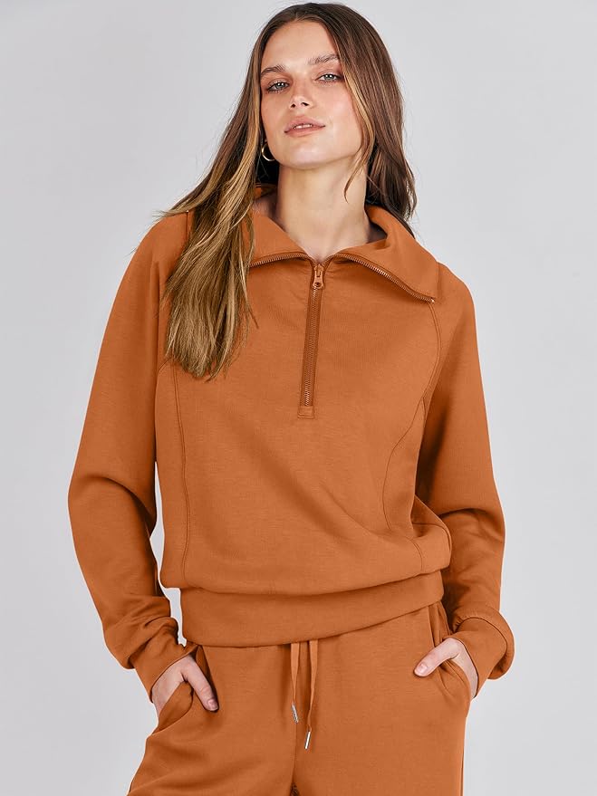 ANRABESS Women 2 Piece Outfits 2025 Fall Fashion Airport Wide Leg Pants Lounge Set Leisure Travel Vacation Clothes Sweatsuits