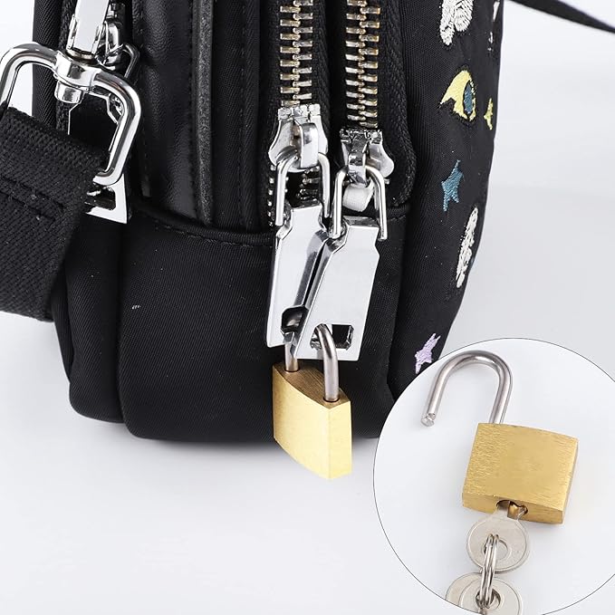 6 Pcs TravelLock Suitcase Locks with Keys, Luggage & Locker Locks for Outdoors & Backpacks