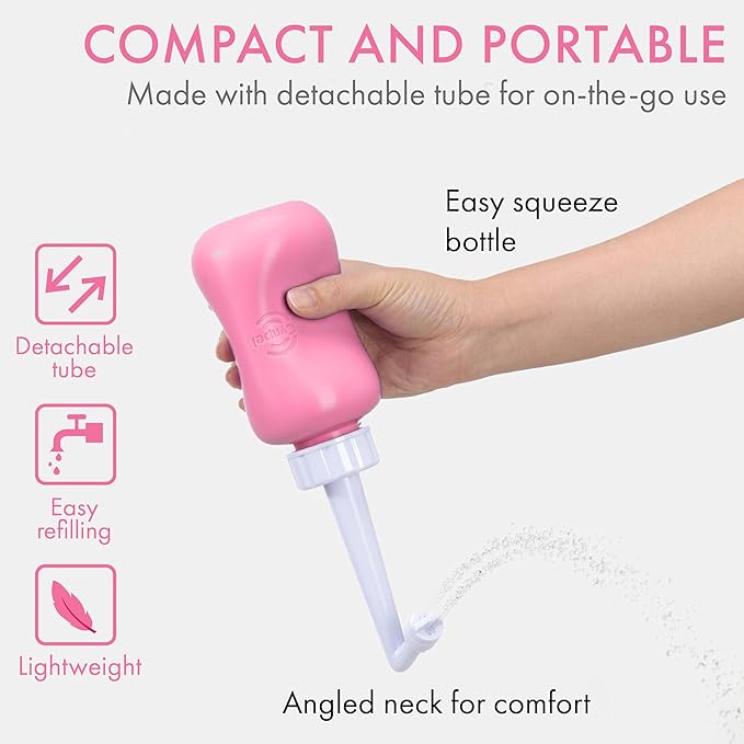 Cynpel Peri Bottle - Postpartum and Perineal Care - Portable Travel Bidet Sprayer for Women or Men - Handheld Jet Spray Bottle for Toilet - New Mom After Birth Recovery Essentials