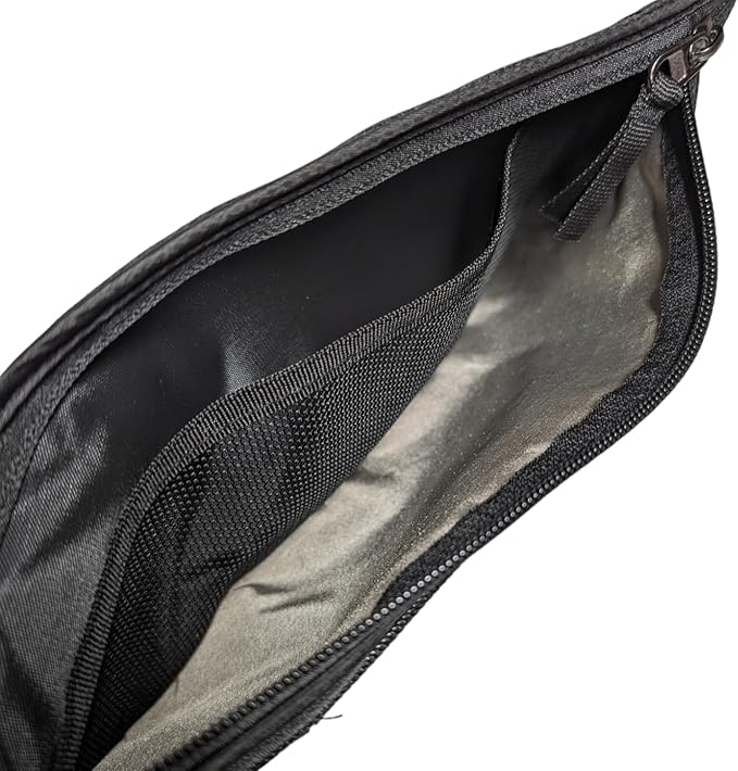 Travel Money Belt with RFID Blocking - Hidden Waist Passport Holder Wallet Pouch for Cash, Phone, Credit Cards, and Documents Protection - 13.5in x 5.75in x 0.3in, Black