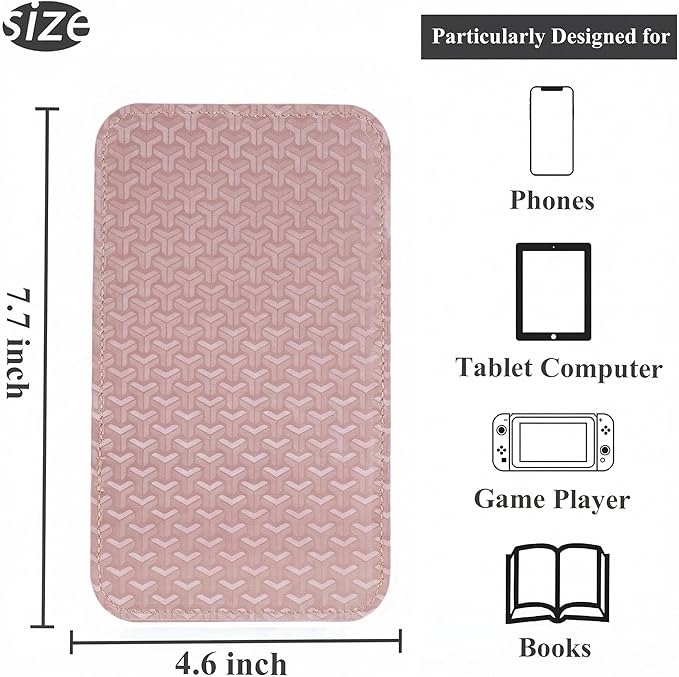 QIELIZI Airplane Travel Essentials for Flying Flex Flap Cell Phone Holder & Flexible Tablet Stand for Desk, Bed, Treadmill, Home & in-Flight Airplane Travel Accessories(1-Triangle Flesh)
