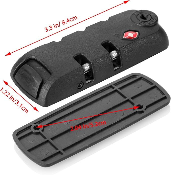 2-Pack TSA Locks for Luggage, Luggage Locks TSA Approved, Small Travel Combination Lock for Luggage Bag Backpack Baggage Suitcase, Black EA345W