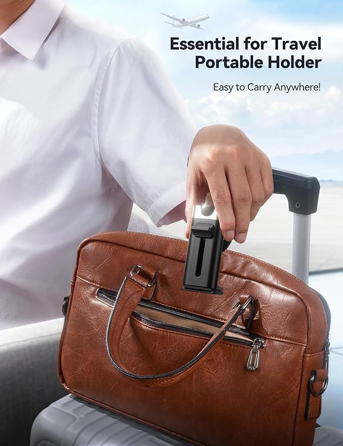 JOYROOM Magsafe Airplane Phone Holder, Universal Travel Phone Holder for Plane, 360 Metal Ball & Titanium, Compatible with iPhone 16/15/14/13/12, Samsung Galaxy S24/S23/S22/S21, Google Pixel