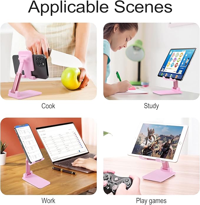 Black Shark Bite Portable Cell Phone Stand Foldable Desktop Phone Holder Adjustable Height Angle with Print Pattern