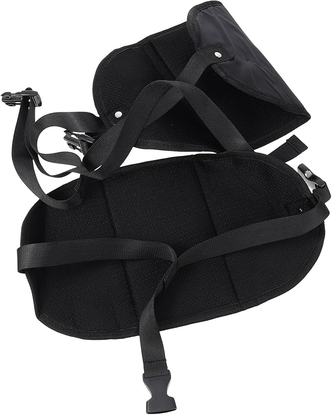 Portable Hanging Foot Hammock Office Foot Rest Pad Black for Travel and Airplane Use