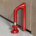 Portable Hotel Door Lock Stopper Travel Security Brace Safety, No Drill Stop Bar Fits Inward Swinging Doors Safety Self Defense Personal Protection for Apartment, Red, 1 Pack