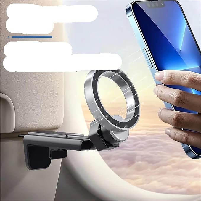 Magnetic Phone Holder for Car Magnetic Cell Holder Airplane Travel Essentials Holder Desktop Cell Holder Tray Table Universal Holder(LX-01)