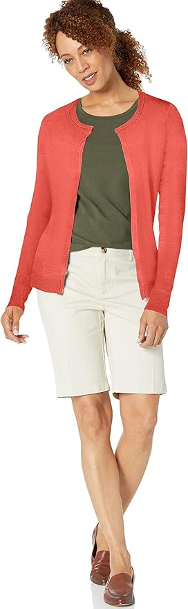 Amazon Essentials Women's Lightweight Crewneck Cardigan Sweater (Available in Plus Size)