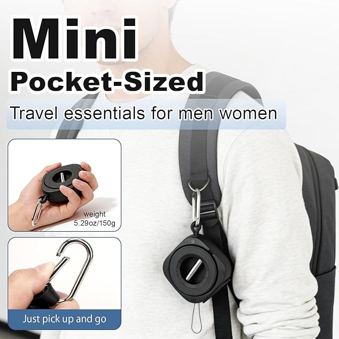 koolehaoda Airplane Phone Holder for Magsafe Air Plane Travel Essentials Magnetic Phone Mount Compatible with iPhone 17-12 Galaxy Mag-Safe Case, Handsfree for Long Flight Flying - Black