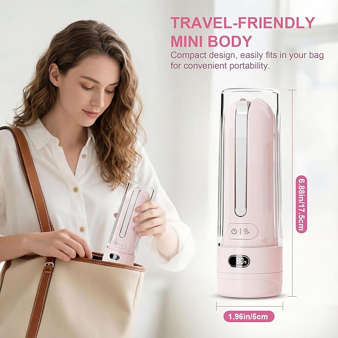Electric Portable Bidet – Rechargeable Travel Bidet for Women Postpartum Care & Personal Hygiene | with 3 Pressure Modes for Home Travel & Camping (Pink)