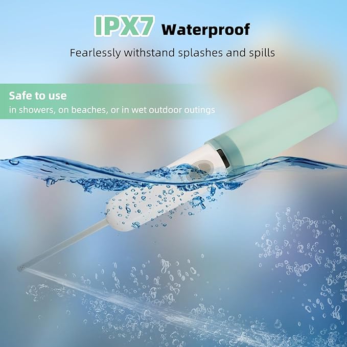 Hibbent Portable Bidet for Travel, High Pressure Handheld Electric Sprayer, Rechargeable Travel Bidet for Women & Men, Personal Hygiene Cleaning, Soothing Postpartum Care, perineal, Green