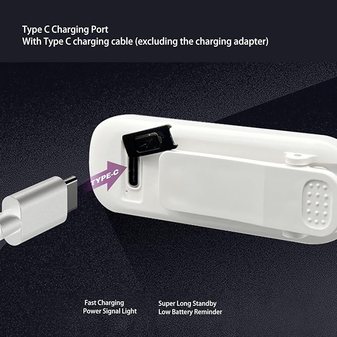 Zyyini Personal Security Alarm Keychain, 130dB Loud Alarm with LED Light for Emergency, USB Rechargeable, Water Proof, Compact Design for Running Cycling Night Safety (White)