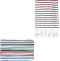 4 Packs Oversized Turkish Beach Towels Set Quick Dry Sand Free Boho Blanket Extra Large XL Swim Bath Pool Picnic Accessories Airplane Travel Vacation Essentials Women Birthday Gift (Coral)