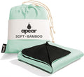 16-in-1 Compact Travel Blanket with Bag – Reversible, Ultra Soft Bamboo Airplane Blanket with Hidden Pocket – Packable for Flights & Travel Essentials (Semi-Weighted, Double Layer)