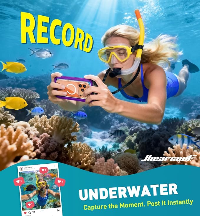 Hiearcool Universal Waterproof Phone Pouch, Dry Bag Compatible for iPhone 17 16 15 14 13 Pro Max XS Plus Samsung Galaxy S22 Cellphone Up to 8.3", IPX8 Water Proof Cell Phone Case for Beach-2Pack