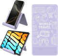 Airplane Phone Holder Mount, Travel Essentials Flexible Phone Holder, Airplane Tablet Holder for Flying, Desk, Compatible with iPhone, Smartphone, Tablet, Purple