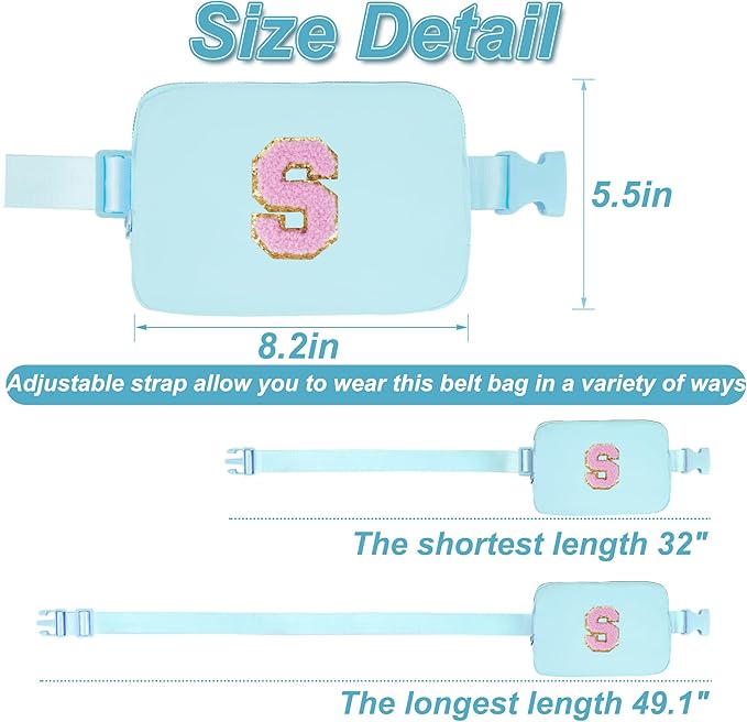Uygafly Birthday Gifts for 6 7 8 9 10 11 12 13 Year Old Girls,Belt Bag for Women Girls Fanny Pack Crossbody Bags for Kids,Fashion Waist Packs Cute Teen Trendy Stuff Travel Essentials | Blue,S